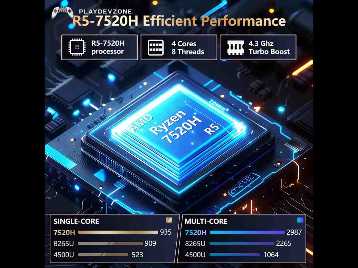 Powerful AMD Ryzen R5 7520H Performance gaming laptop amd ryzen