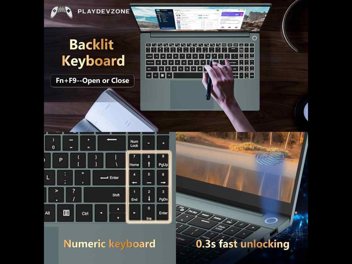 Premium Design with Backlit Keyboard gaming laptop amd ryzen