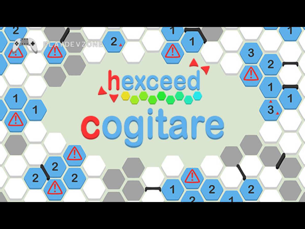 Hexceed Puzzle Game Hexceed Puzzle Game gameplay featuring a hexagonal minesweeper puzzle with colorful tiles and strategic logic challenges