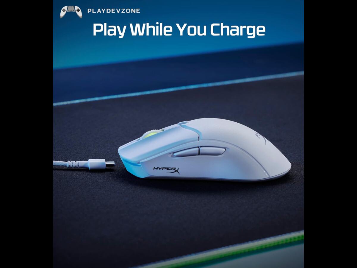 HyperX Pulsefire Haste 2 mouse feet close-up HyperX Pulsefire Haste 2 mouse feet close-up