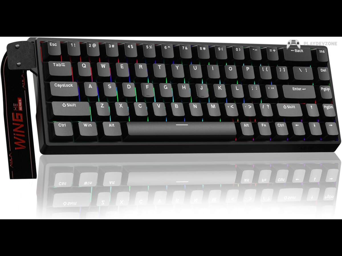AULA WIN68 HE Hall Effect mechanical gaming keyboard with magnetic switches, 8000Hz polling rate, RGB backlit black 60% keyboard